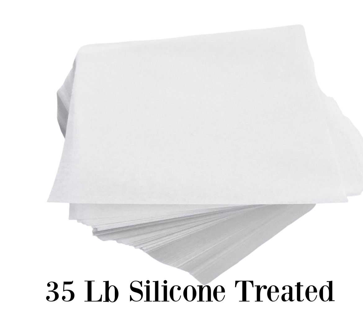 Silicone Coated Thick 35 LB Parchment Paper Squares Sheets All Sizes