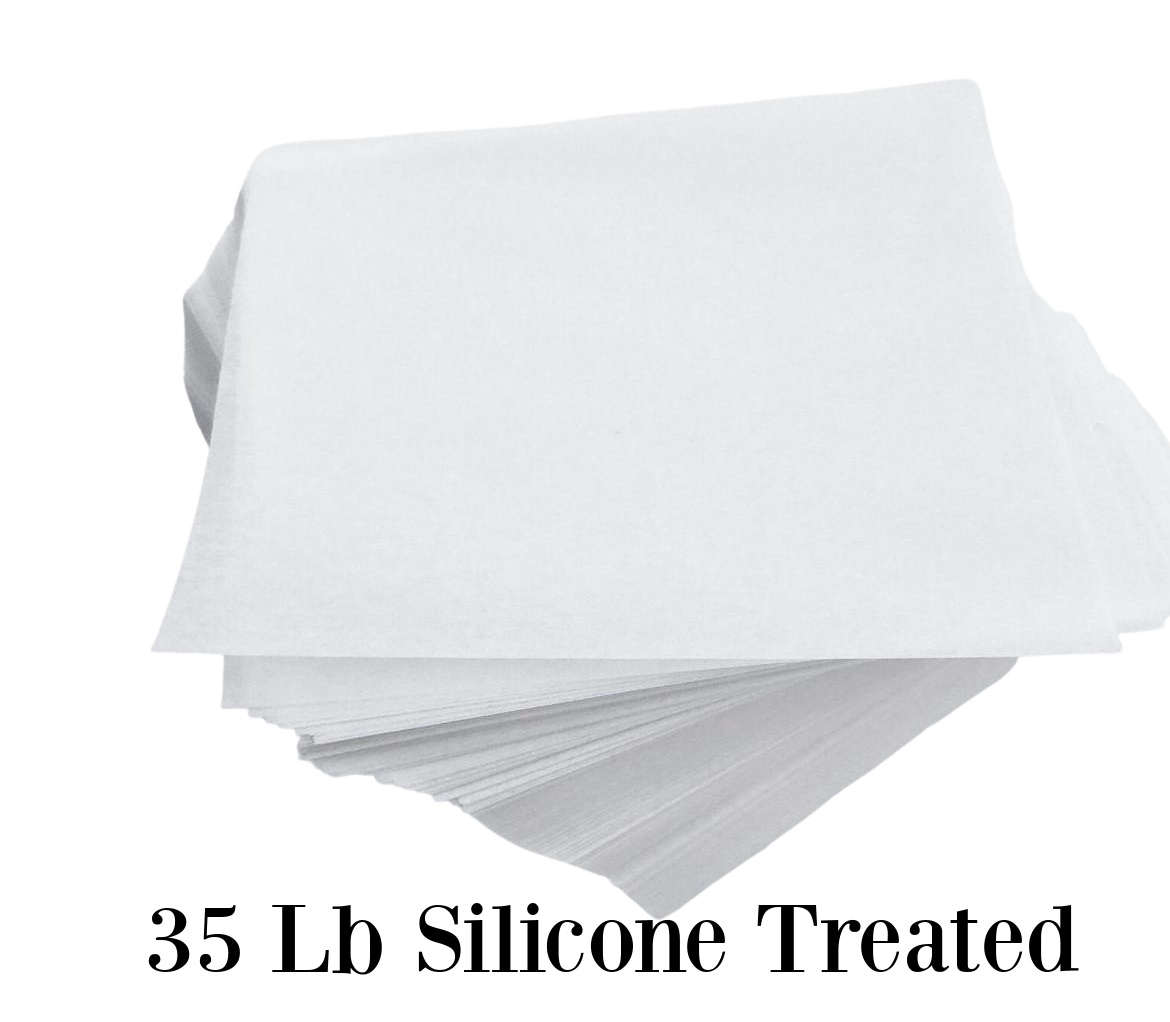 Silicone Coated Thick 35 LB Parchment Paper Squares Sheets (All